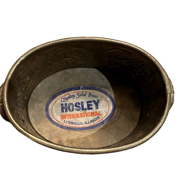 Vintage Oval Brass Container with Handles 3" x 4" - Picture 3 of 6